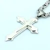 Ketten Mehrfarbige drei Schichten Kreuz Edelstahl Männer Frauen Halsketten Anhänger Kette Punk Modeschmuck Großhandel Drop