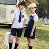 Sommer Schuluniform Jungen Mädchen Puppe Kragen Top Hemd Weste Dr Shorts Anzug Japanische Süße Graduai Chor Kostüme 69Fi #