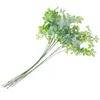 Fleurs décoratives 10 pièces décoration de plante artificielle fausses feuilles faveur de fête en plastique simulé parure mariée tige de feuille réaliste