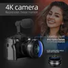 Kamera cyfrowa G-Anica dla Pography i wideo 16x Digital Zoom 4K 48MP Vlogging Camera dla ekranu z klapką 180 ° 240327