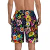 Мужские шорты с ярким цветочным рисунком, летние цветочные картины с принтом, винтажные шорты для серфинга, быстросохнущие плавки «сделай сам», плавки