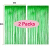 Party Decoration 2Packs Background Glitter Shimmer Curtains Tinsel Fringer Foil Curtain Christmas For Birthday Wedding Backdrop Deco