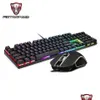 Keyboards Usb Wired Gamer Gaming Keyboard K70 Ergonomic 7 Led Colorf Backlight Powered For Desktop Laptop Teclado Gamer253Z9199104 Dro Otj6O