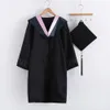 Erwachsene Graduati Kleid Cap Set Unisex Schuluniform Cosplay Bachelor Kostüm College Universität Ceremy Anzug Frauen Männer Geschenk W8aW #