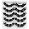 Falsche Wimpern Wispy Fluffy Eye Lashes 5 Paar Dickes 8D-Volumen-Fake-Make-up-Tool Schönheitssalon