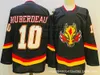 Maillot de hockey sur glace de l'équipe Flame taille 10 91 brodé professionnel américain inversé