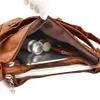 Designer kvinnlig ryggsäck 3 i 1 vintage läder ryggsäck för kvinnor skolväska rese bagpack damer axel handväska plånböcker 240329