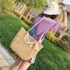 Evening Bags Bohemian Straw Woven Big Tote Bag Beige Fairy 2024 High Capacity Vacation Handbag Grass Beach