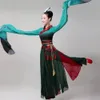 chinese Classical Dance Clothing Women Water Sleeve Green Dance Performance Costume Stage Outfit Woman U9j4#