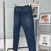 Designer Nanyou Hoge kwaliteit geborduurde letter elastische dames denim broek voor afslanken en veelzijdige nieuwe stijl UUUA