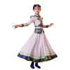 Mädchen tibetische Tanz-Performance-Kostüm Kind Mgolian Dance Dr Chinese Mgolian Dancewear Folk Festival tibetische Outfit A6V4 #