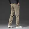 Vier Seizoenen Corduroy Broek Mannen Trekkoord Elastische Taille Business Losse Rechte Korea Casual Broek Mannelijke Oversized M5XL 240319