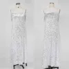 Abiti sexy urbani Taglie forti Matrimonio elegante per le donne Abito lungo con nappa con paillettes 2023 Moda grande festa da sera femminile yq240330