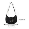 Shoulder Bags Women Crescent Bag PU Leather Dumpling Underarm Zipper Closure Simple Everyday Purse Daily For Ladies