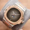 Novo movimento de relógio de alta qualidade esculpido relógio masculino PP automático mecânico de aço inoxidável transparente mostrador azul relógio masculino relógio de moda 40MM