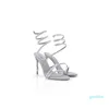 Designer couture di lussuoso design couture sandali pompe in cristallo scarpe per la cena serpentina 10 cm con scatola