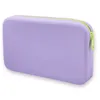 Cosmetic Bags Solid Color Silicone Storage Bag Cute Contrasting Colors Large Capacity Coin Purse Square Travel