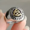 Retro Celtic Rune Trinity Ring für personalisierte Männer Nordic Punk Rock Rider Amulettschmuckzubehör