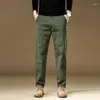 Męskie spodnie bawełniane spodnie ładunki mężczyźni na świeżym powietrzu Fit proste stałe kolorowe prace dresowe man jogger kombinezon koreański zwykły mężczyzna