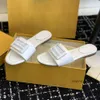 Designer merk F slippers luxe sandalen dameskussen comfortabel koper zwart roze zomermode glijbaan strandslippers