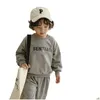 Vêtements Ensembles Printemps Automne Bébé Casual Sportswear Enfants Designers Vêtements Enfant Garçons Filles Outfit Coton Enfants Drop Livraison Mate Oteqv