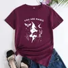 Damen-T-Shirts „You Are Magic“-T-Shirt, himmlische Hexenfrau, mystische T-Shirts, ästhetisches Boho-Hippie-Hexe-magisches T-Shirt-Oberteil