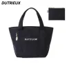 black Thick Canvas Bags Female Large Capacity Handbag Zipper Lunch Box Bag Storage Bag Fi Summer Autumn Women's Handbags t5yZ#