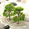 Flores decorativas duráveis modelo de alta qualidade acessórios de árvore jardim arquitetônico peças verdes layout de cenário de plástico