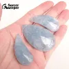 Halsketten Anhänger Perlen Set (3 Stcs) Fit Halskette Natural Crystal Stone Blue Aquamarines Edelstein Frauen Mode Schmuck