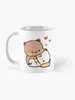 Tassen Panda Bear Hug Bubu Dudu Kaffeetasse Schöne Tee-Kaffee-Anime-Tassen-Sets