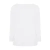 Plus-storlek Spring Autumn Elegant Cott T-shirt LG Sleeve Solid White Basic Tops Tee Stor storlek Casual Blus 4XL 5XL 6XL 7XL K8BR#