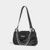 unika design kvinnor axelväskor våg pu läder cool tjej tote handväska hög kvalitet kvinnlig tote handväskor med kedje underarmsäck 892m#