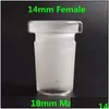 Acessórios Mini Conversor Adaptador de Vidro 10mm Feminino para 14mm Masculino 18mm Adaptadores para Quartz Banger Water Bongs Dab Rigs Drop Delivery Dh3Vr