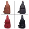 Retrogoo Echt Leer Sport Running Borst Tas Fi Vrouwen Crossbody Phe Tas Blet Tas Kleine Mini Schouder Menger Pack d87w #