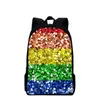 Sac à dos classique nouveauté coloré LGBT pour ordinateur portable, sacs d'école pour élèves, impression 3D Oxford étanche pour garçons/filles, ordinateur portable