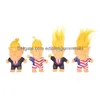 Trump Personality Doll Model Ornaments Funny Cartoon Crafts Figurine Dolls Character Models Reality Puppets Enamel doll Desktop Decor Home Office Decoration