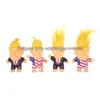 Trump Persoonlijkheid Pop Model Ornamenten Grappige Cartoon Ambachten Beeldje Poppen Karaktermodellen Realiteit Puppets Emaille pop Desktop Decor Thuiskantoor Decoratie