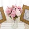 Ghirlande di fiori decorativi 30 cm Autunno Peonia Seta artificiale Fiori finti Decorazione di nozze per la casa Festa di Natale Disposizione fai da te Bouquet di rose Fiori fintiL2403