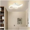 Taklampor Spiral Design Modern LED-lampan 3000K-6000K Belysningsarmaturer Hall för sovrum vardagsrummet Drop Delivery Indoor DHQ2 DHPZ0