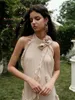 Party Dresses Easysmall For Love Lemons Brumarine Dress 2024 Elegant Hanging Neck Open Back Flower