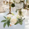 Portacandele Candeliere Ghirlanda Centrotavola di fiori Fede nuziale Ghirlanda artificiale per pilastri Fiori finti
