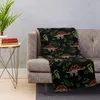 Filtar Stegosaurus Forest Leopard Print Bed Boho Vintage Style Throw Filt