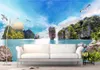 Wallpapers Custom Mural Po 3d Room Wallpaper Sailing Gull Island Home Decor Painting Picture Wall Murals For Walls 3 D