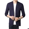 Męskie swetry 2024 Koreańska moda Sweter Mężczyźni Mężczyźni zwykłe zużycie cienki płaszcz Ubrania plus rozmiar 4xl kropla odzieżowa odzież dhqho