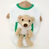 Одежда для собак, милая одежда для домашних животных с медведем, костюмы Тедди Бишон, летняя одежда для маленьких и средних собак с маленьким карманом