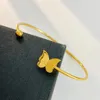 Bangle Fashion Butterfly Bracelet Female Gold Color Simple Open Ornament Birthday Gift