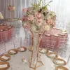 Vases de 80cm de haut, support de fleurs en métal, perles en plastique acrylique, centres de table de mariage, événement, fleurs, plomb, décoration de fête à domicile