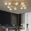 Plafonniers tout cuivre lumière luxe salon atmosphérique salle à manger chambre principale étude lampe en cristal