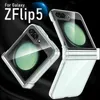 Чехлы для мобильных телефонов Прозрачный защитный чехол с шарнирами для Samsung Galaxy Z Flip5 Flip 5 5G с противоударным чехлом Funda Shell ZFlip5 yq240330