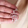 Hoop Huggie Earrings Lutaku Stainless Steel Simple Eye Teardrop Pendant For Women Aesthetic Jewelry Birthday Gift Drop Delivery Otb2O